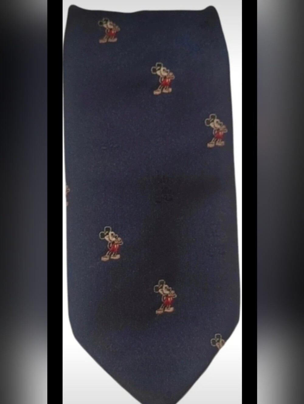 Vintage Disney Mickey Mouse Balancine The Tie Works Navy Necktie